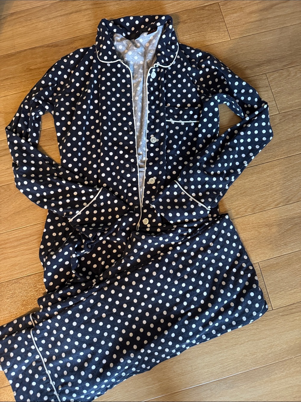J crew Polka Dot Navy Women's Pajama set. - xxs